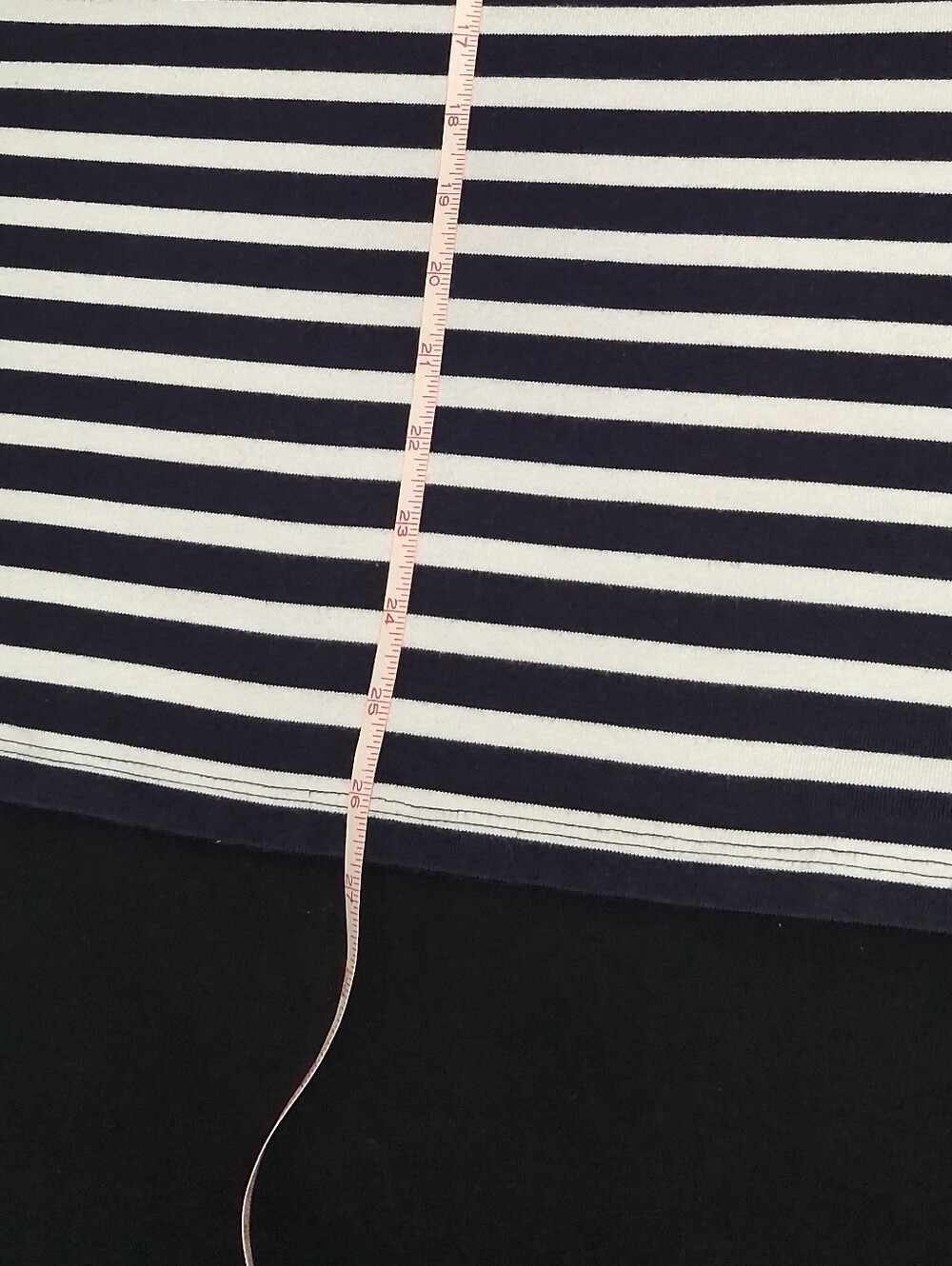 Liz Claiborne Dark Blue & White Striped Short Sleeve Top - Picture 5 of 5